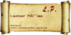 Lautner Pálma névjegykártya